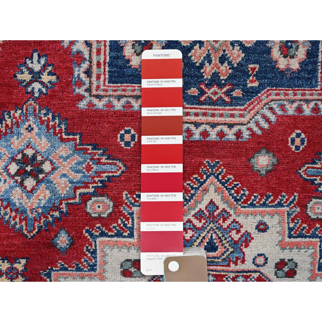 4'10" x 7'0" New Hand Knotted Red Wool Rectangle Oriental Rug - MOA102330