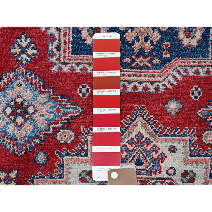 4'10" x 7'0" New Hand Knotted Red Wool Rectangle Oriental Rug - MOA102330