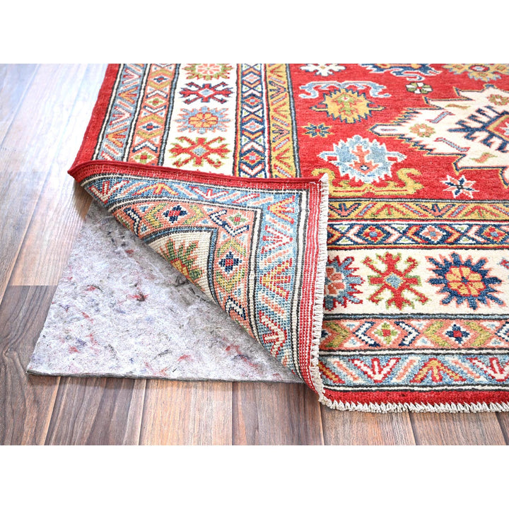 4'10" x 6'11" New Hand Knotted Red Wool Rectangle Oriental Rug - MOA102333