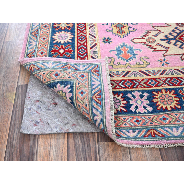 4'11" x 6'7" New Hand Knotted Pink Wool Rectangle Oriental Rug - MOA102334