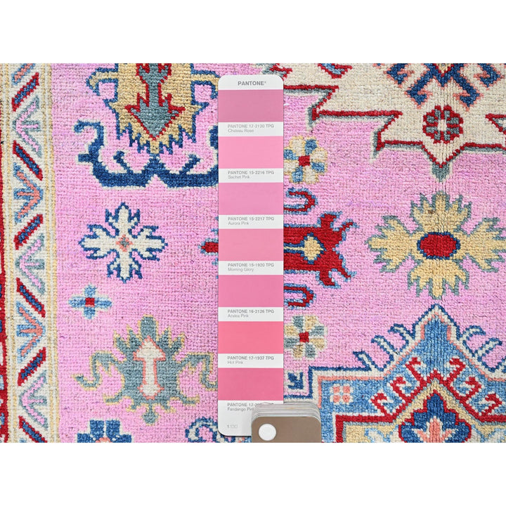 4'11" x 6'7" New Hand Knotted Pink Wool Rectangle Oriental Rug - MOA102334