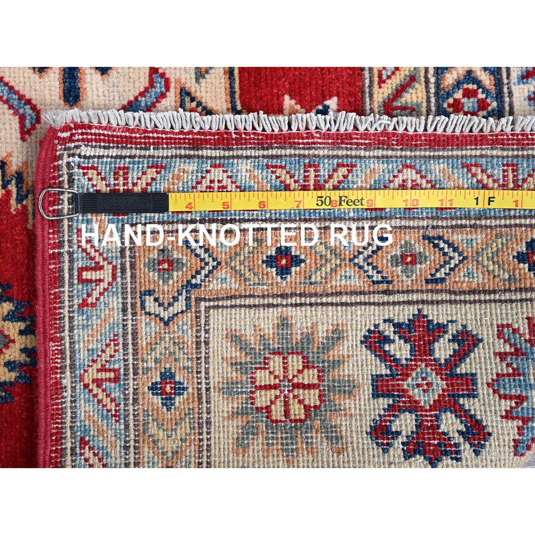 4'9" x 7'1" New Hand Knotted Red Wool Rectangle Oriental Rug - MOA102335