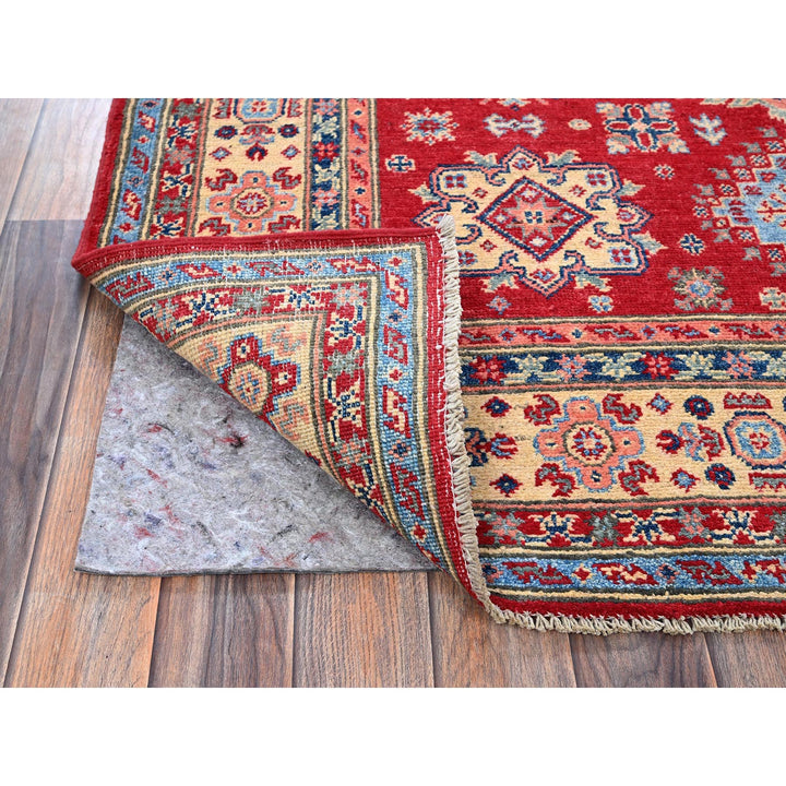 4'11" x 6'4" New Hand Knotted Red Wool Rectangle Oriental Rug - MOA102338