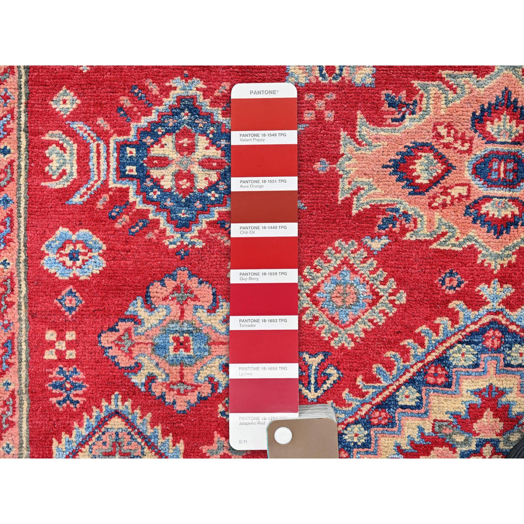 4'11" x 6'4" New Hand Knotted Red Wool Rectangle Oriental Rug - MOA102338