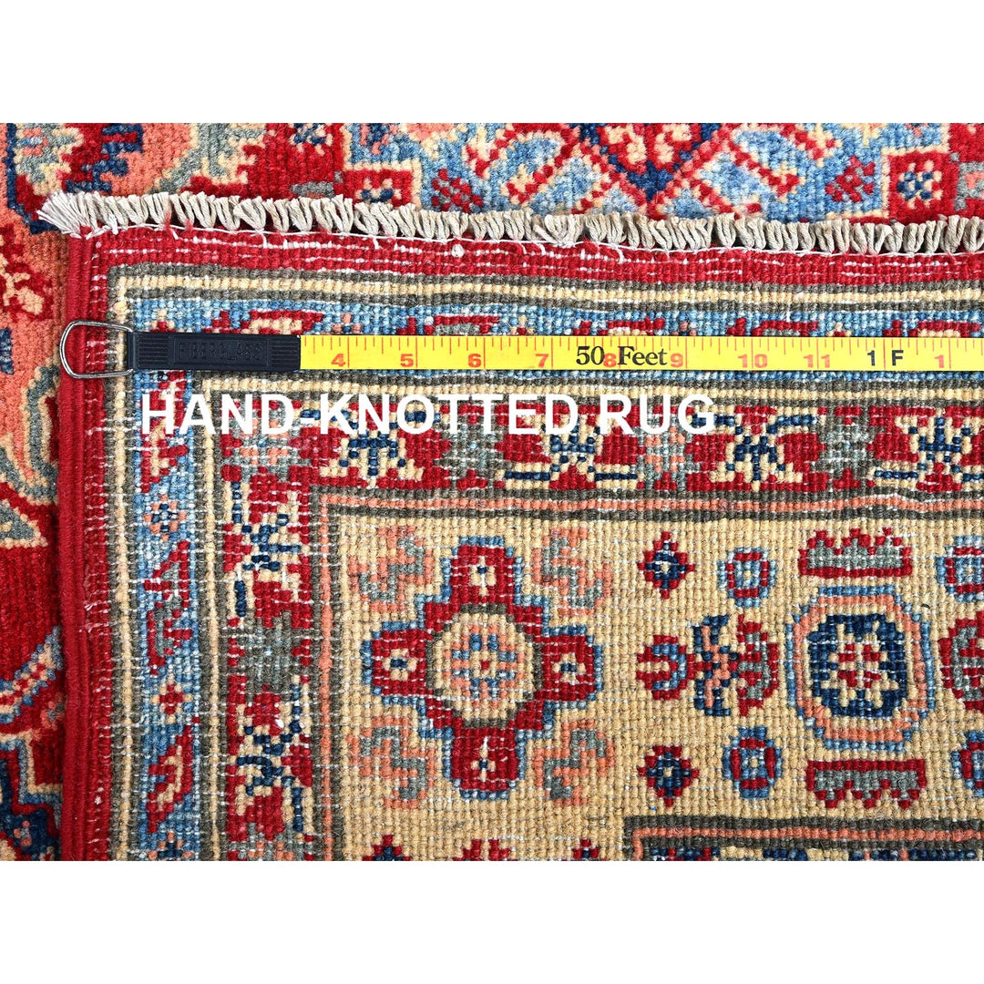 4'11" x 6'4" New Hand Knotted Red Wool Rectangle Oriental Rug - MOA102338
