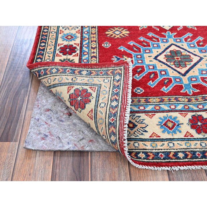 3'5" x 5'0" New Hand Knotted Red Wool Rectangle Oriental Rug - MOA102340
