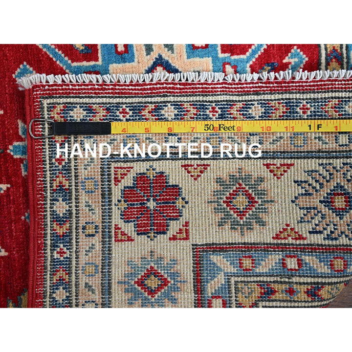 3'5" x 5'0" New Hand Knotted Red Wool Rectangle Oriental Rug - MOA102340