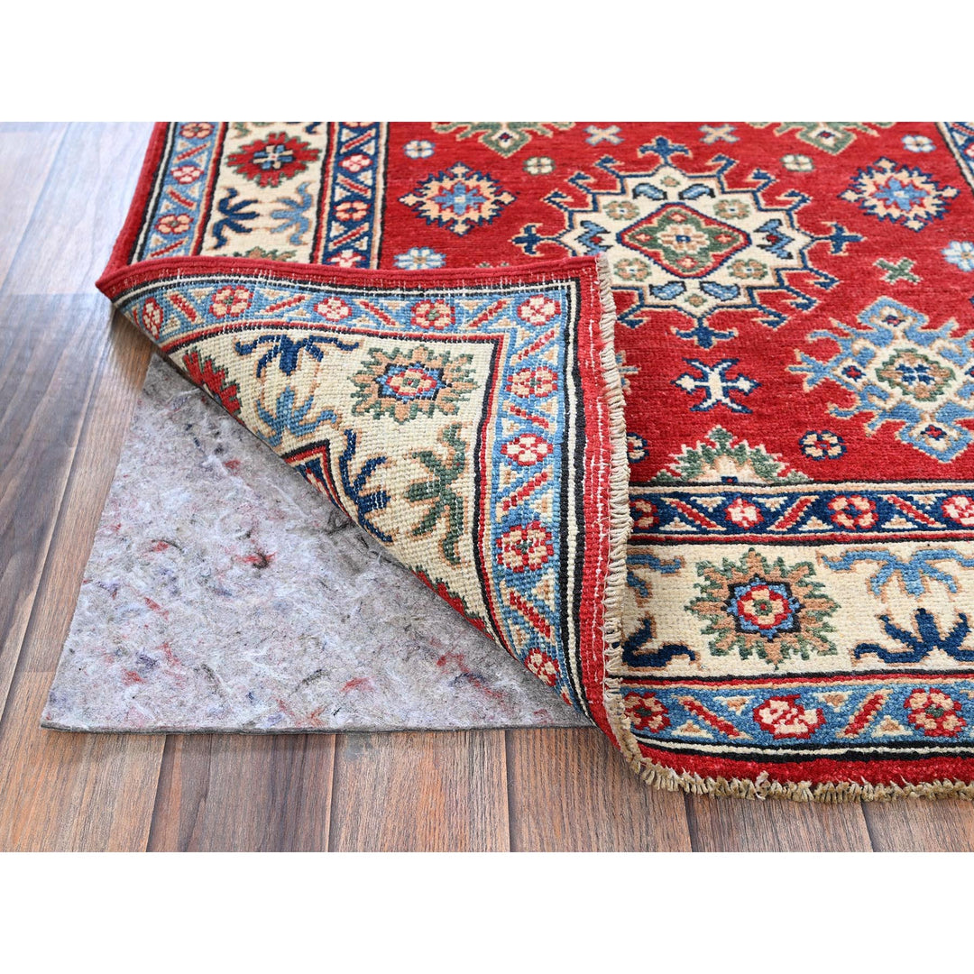 3'1" x 4'10" New Hand Knotted Red Wool Rectangle Oriental Rug - MOA102342