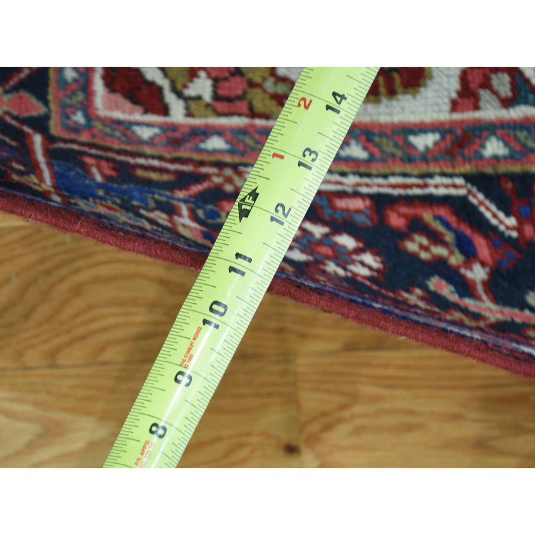 4'6" x 6'4" Vintage Hand Knotted Green Wool Rectangle Oriental Rug - MOA10234451