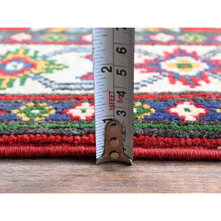 3'3" x 4'9" New Hand Knotted Red Wool Rectangle Oriental Rug - MOA102348