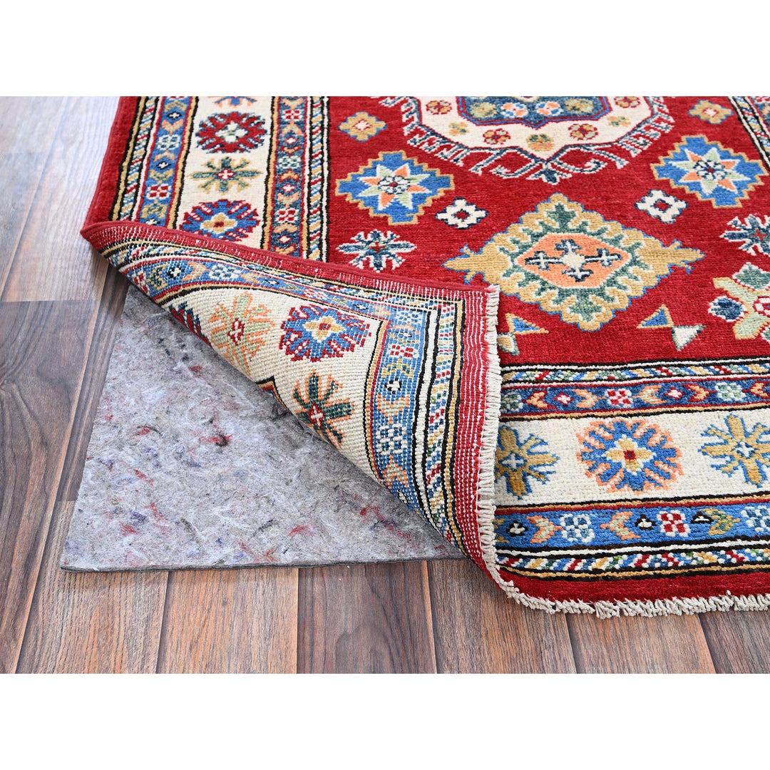 3'3" x 4'10" New Hand Knotted Red Wool Rectangle Oriental Rug - MOA102349