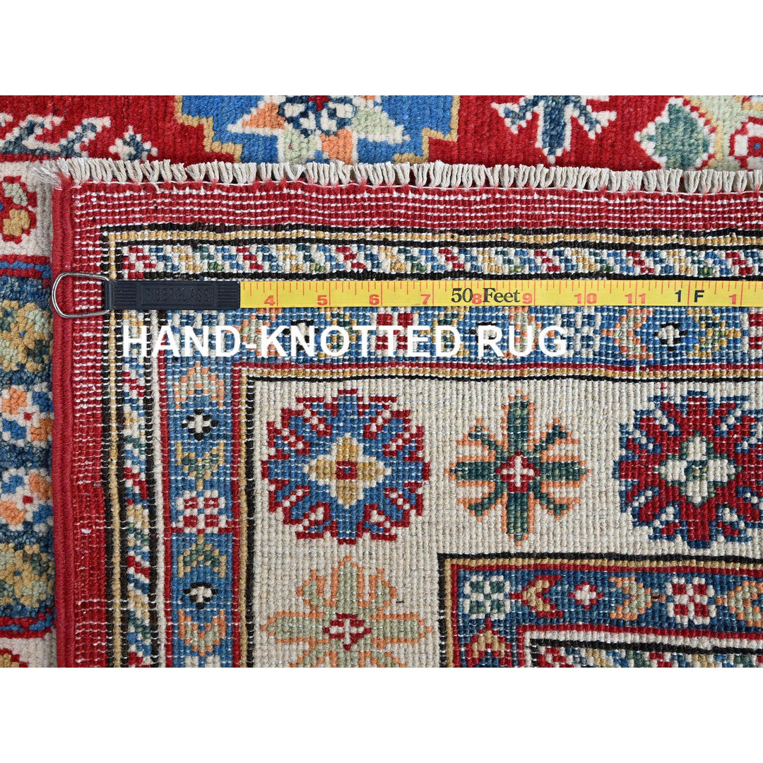3'3" x 4'10" New Hand Knotted Red Wool Rectangle Oriental Rug - MOA102349