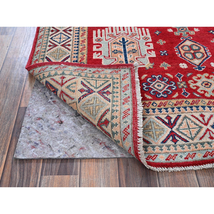 3'10" x 5'10" New Hand Knotted Red Wool Rectangle Oriental Rug - MOA102357