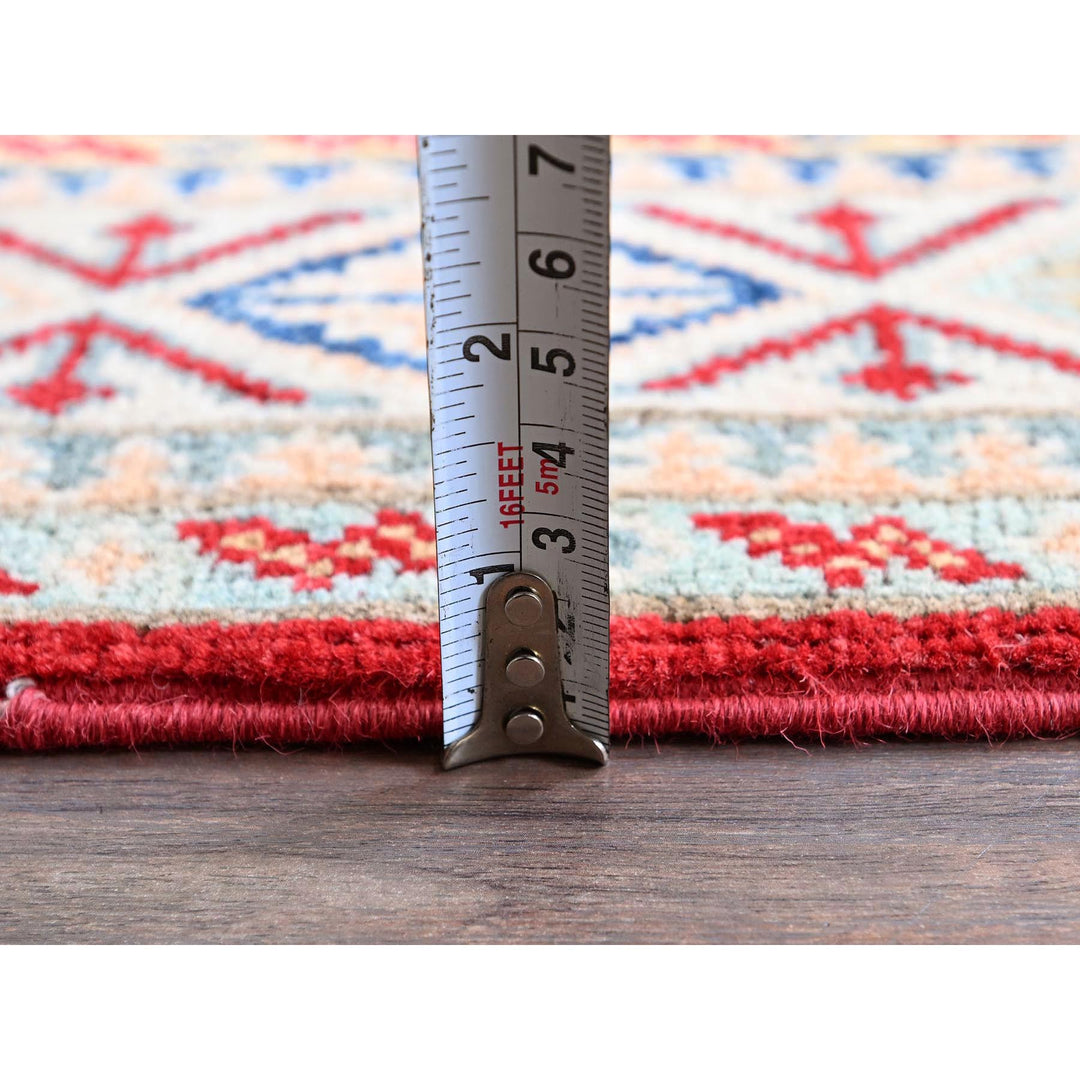 3'10" x 5'10" New Hand Knotted Red Wool Rectangle Oriental Rug - MOA102357