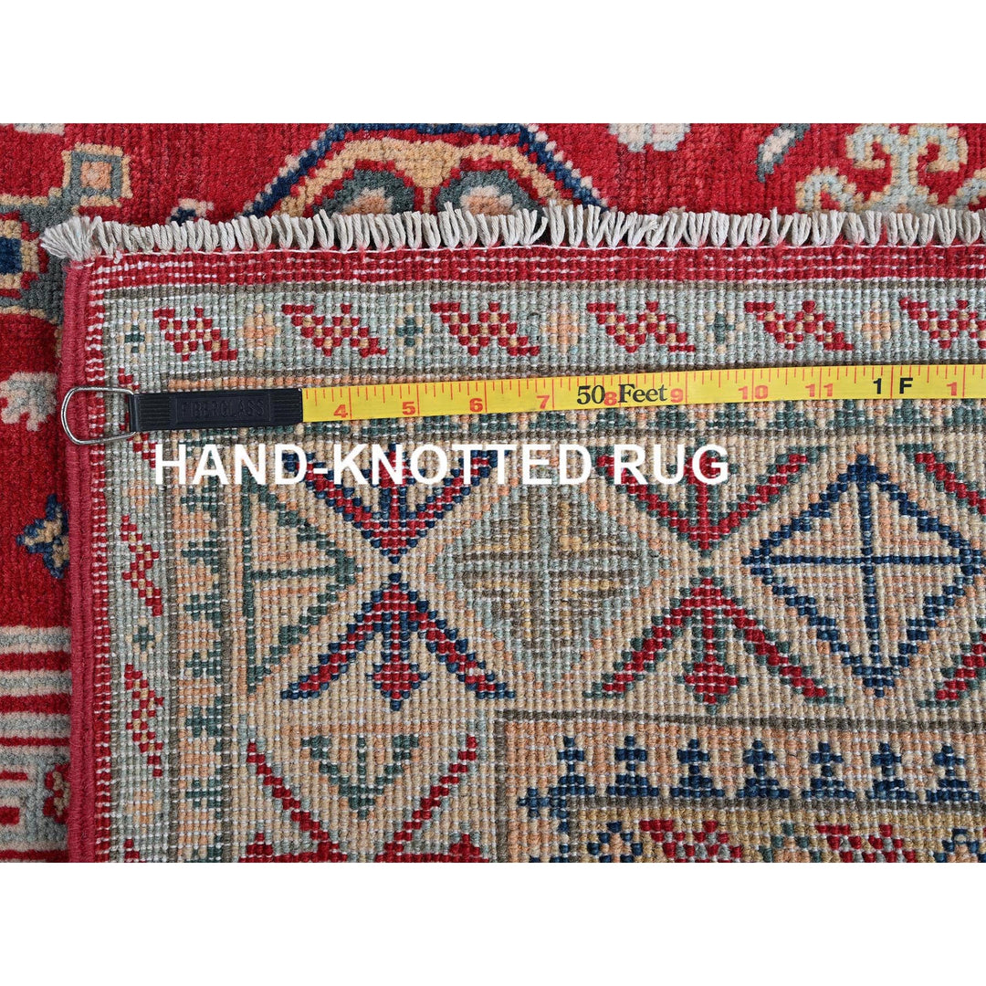 3'10" x 5'10" New Hand Knotted Red Wool Rectangle Oriental Rug - MOA102357
