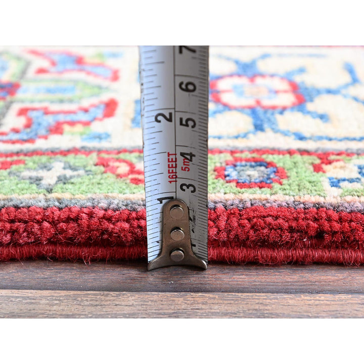3'11" x 6'0" New Hand Knotted Red Wool Rectangle Oriental Rug - MOA102358
