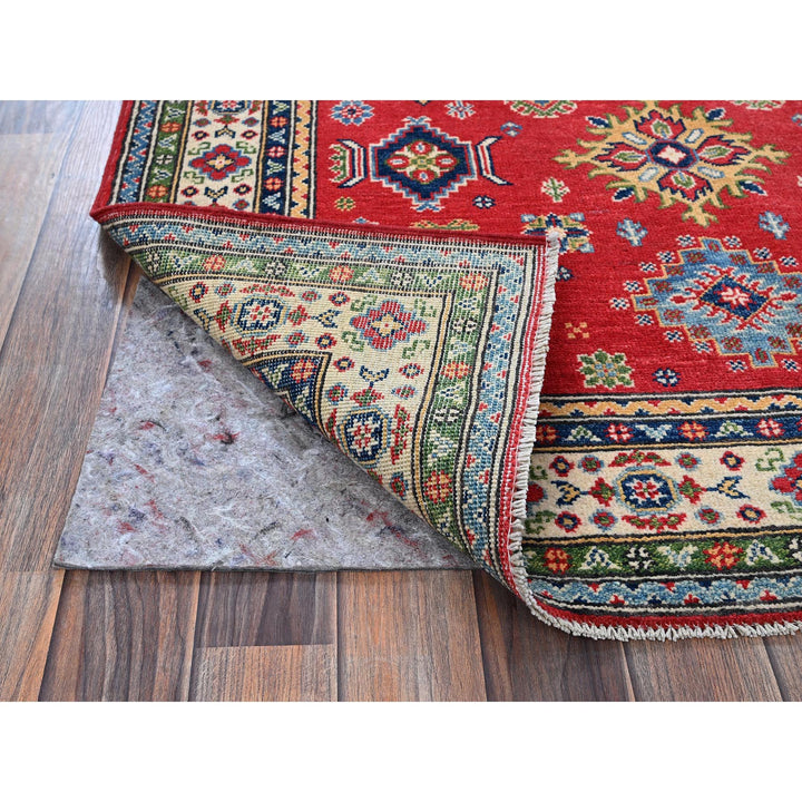 4'0" x 6'0" New Hand Knotted Red Wool Rectangle Oriental Rug - MOA102359