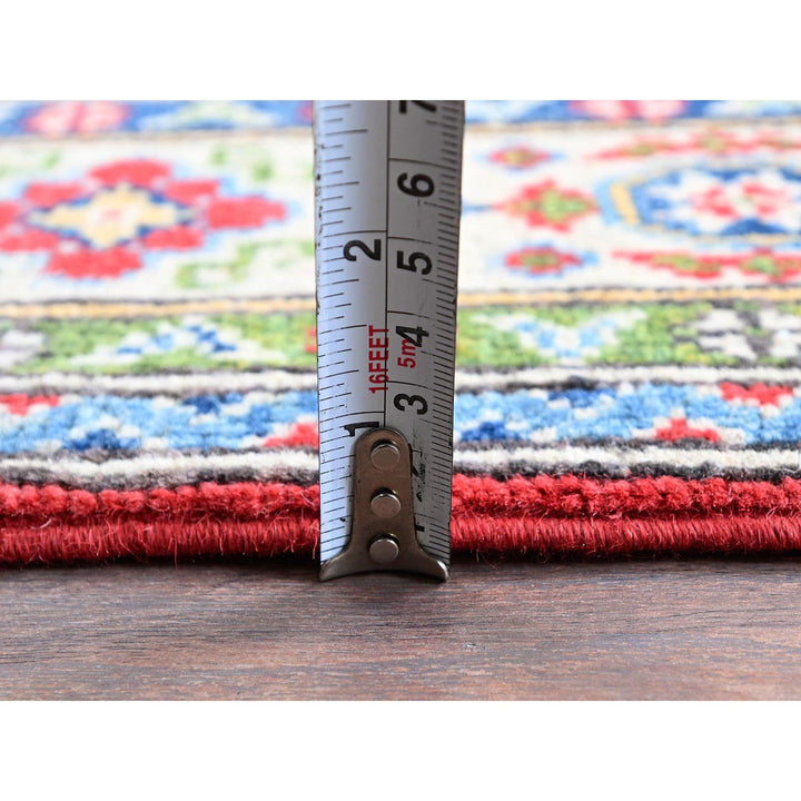 4'0" x 6'0" New Hand Knotted Red Wool Rectangle Oriental Rug - MOA102359