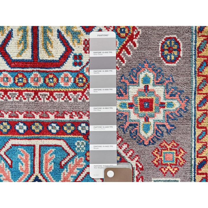 3'11" x 5'9" New Hand Knotted Grey Wool Rectangle Oriental Rug - MOA102360