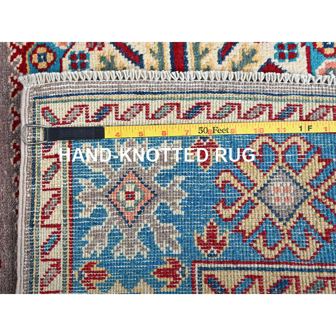 3'11" x 5'9" New Hand Knotted Grey Wool Rectangle Oriental Rug - MOA102360