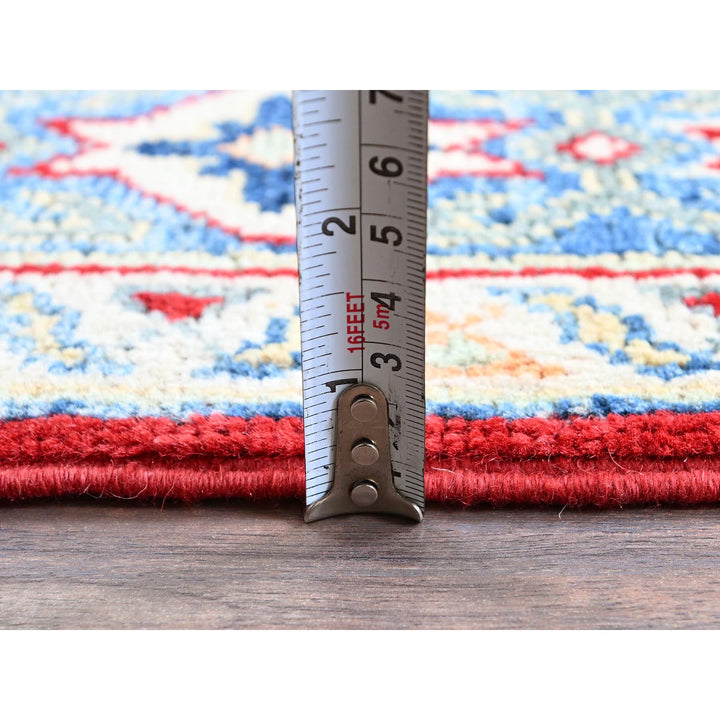 4'1" x 6'1" New Hand Knotted Red Wool Rectangle Oriental Rug - MOA102361