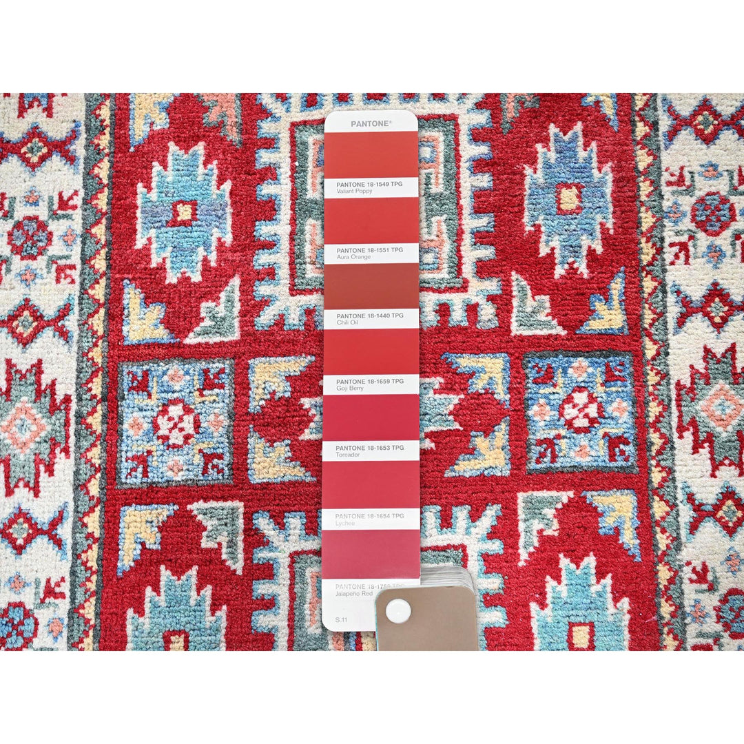 1'11" x 3'0" New Hand Knotted Red Wool Rectangle Oriental Rug - MOA102362