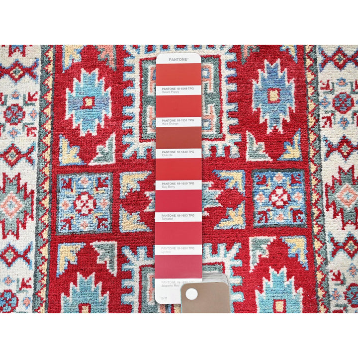 1'11" x 3'0" New Hand Knotted Red Wool Rectangle Oriental Rug - MOA102362