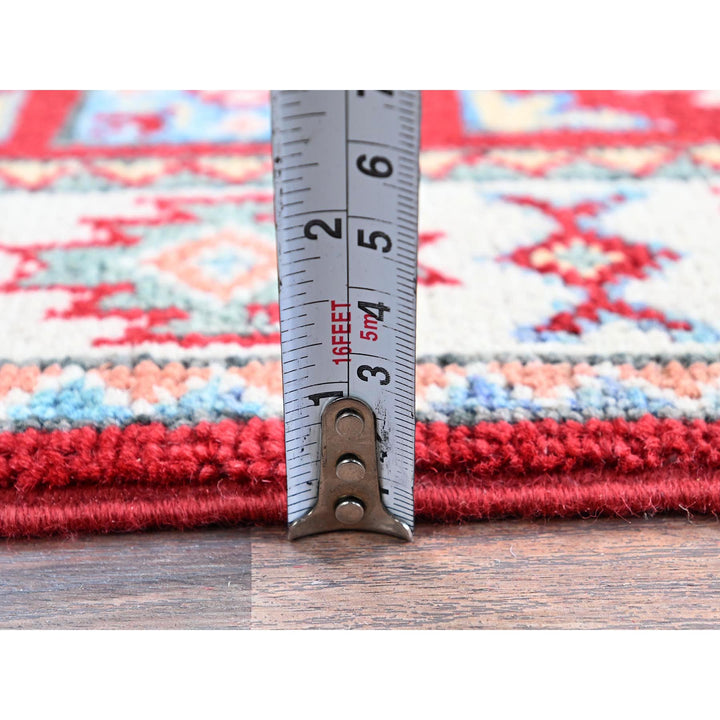 1'11" x 3'0" New Hand Knotted Red Wool Rectangle Oriental Rug - MOA102362