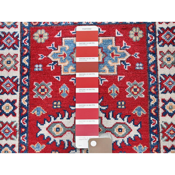 2'2" x 2'11" New Hand Knotted Red Wool Rectangle Oriental Rug - MOA102363