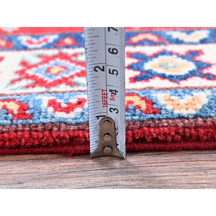 2'2" x 2'11" New Hand Knotted Red Wool Rectangle Oriental Rug - MOA102363