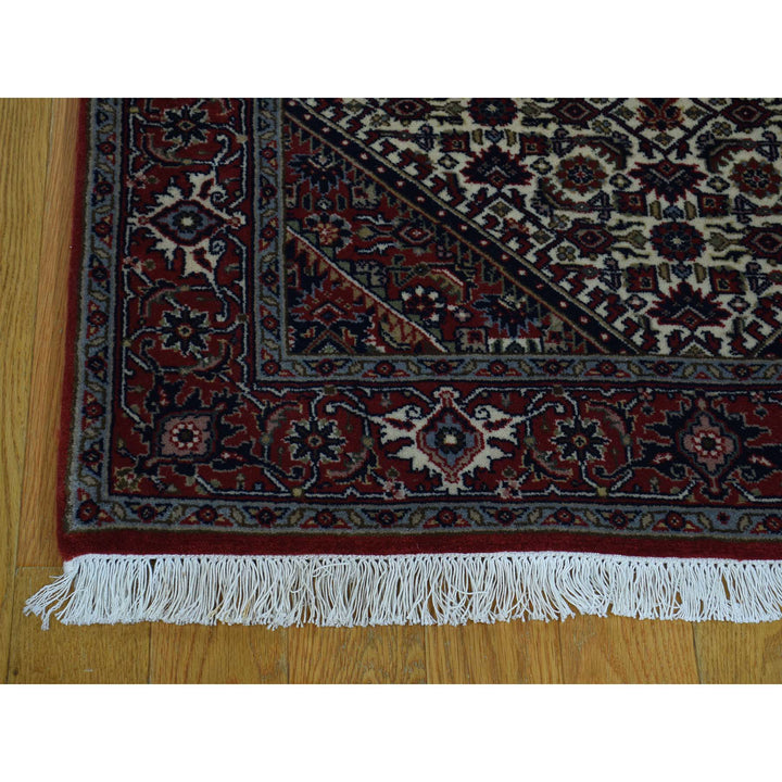 2'9" x 12'10" New Hand Knotted Ivory Wool Runner Oriental Rug - MOA10236523