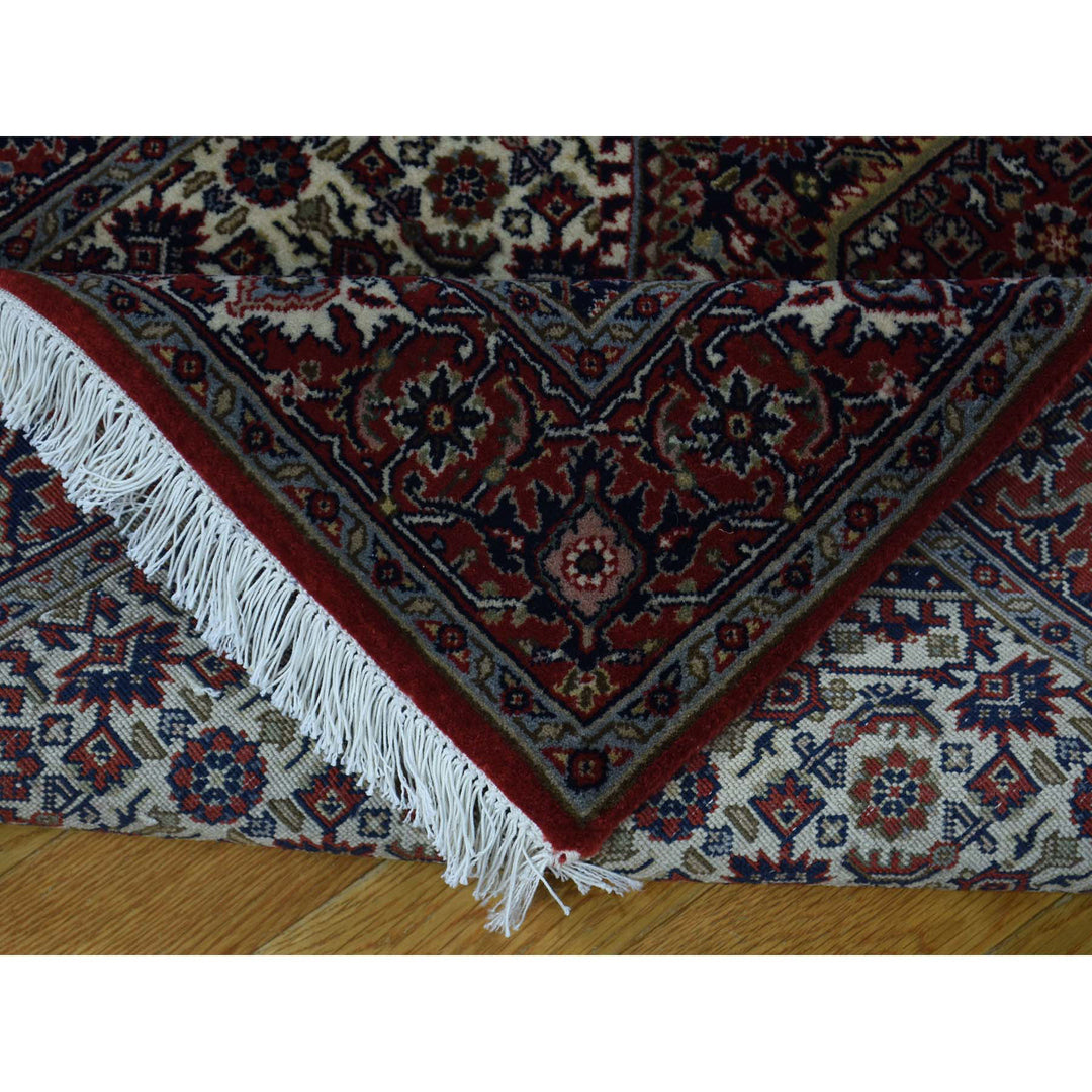 2'9" x 12'10" New Hand Knotted Ivory Wool Runner Oriental Rug - MOA10236523