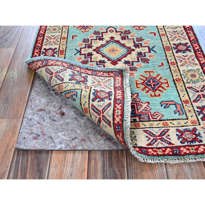 2'1" x 3'0" New Hand Knotted Blue Wool Rectangle Oriental Rug - MOA102365