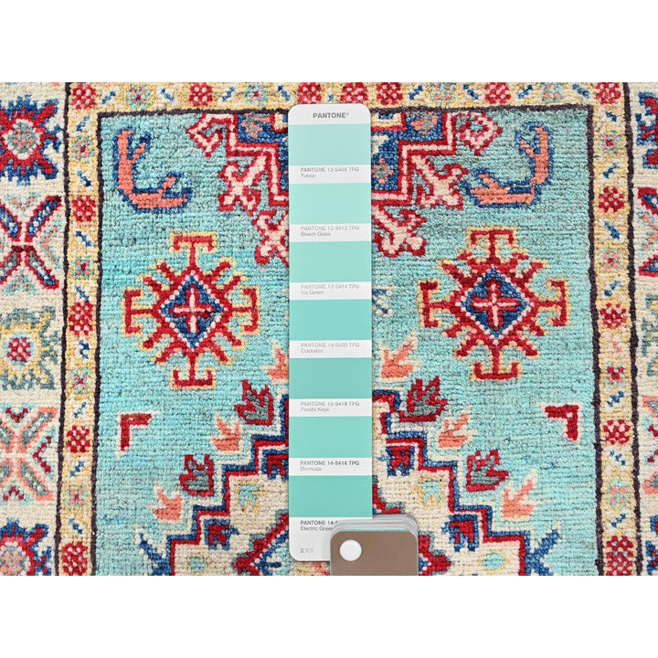 2'1" x 3'0" New Hand Knotted Blue Wool Rectangle Oriental Rug - MOA102365