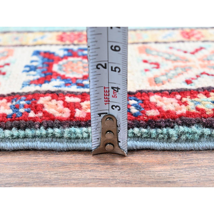 2'1" x 3'0" New Hand Knotted Blue Wool Rectangle Oriental Rug - MOA102365