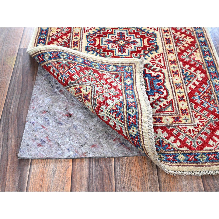 1'11" x 2'11" New Hand Knotted Ivory Wool Rectangle Oriental Rug - MOA102367