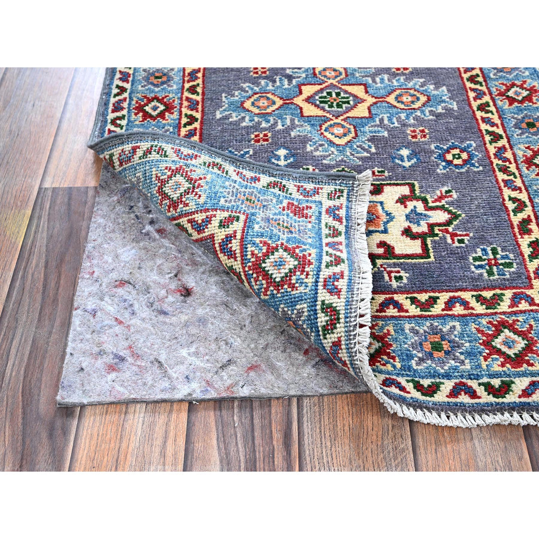 2'0" x 2'11" New Hand Knotted Grey Wool Rectangle Oriental Rug - MOA102369