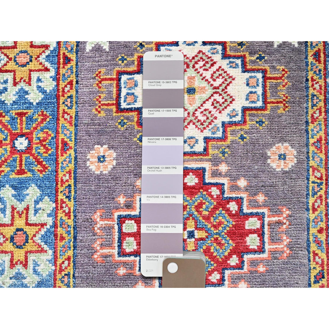 2'1" x 2'10" New Hand Knotted Grey Wool Rectangle Oriental Rug - MOA102371