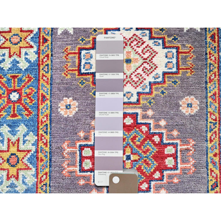 2'1" x 2'10" New Hand Knotted Grey Wool Rectangle Oriental Rug - MOA102371