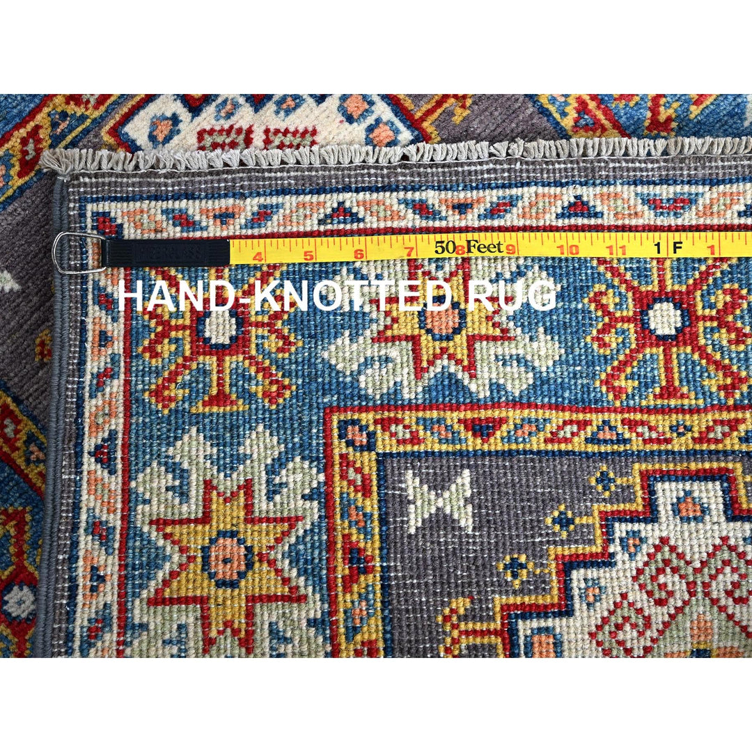 2'1" x 2'10" New Hand Knotted Grey Wool Rectangle Oriental Rug - MOA102371