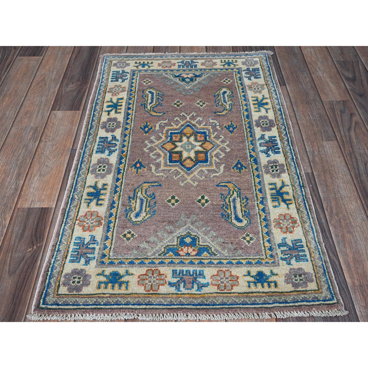 1'11" x 3'3" New Hand Knotted Pink Wool Rectangle Oriental Rug - MOA102372