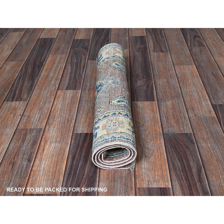 1'11" x 3'3" New Hand Knotted Pink Wool Rectangle Oriental Rug - MOA102372