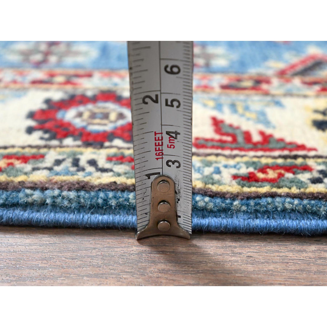 2'0" x 2'11" New Hand Knotted Blue Wool Rectangle Oriental Rug - MOA102373