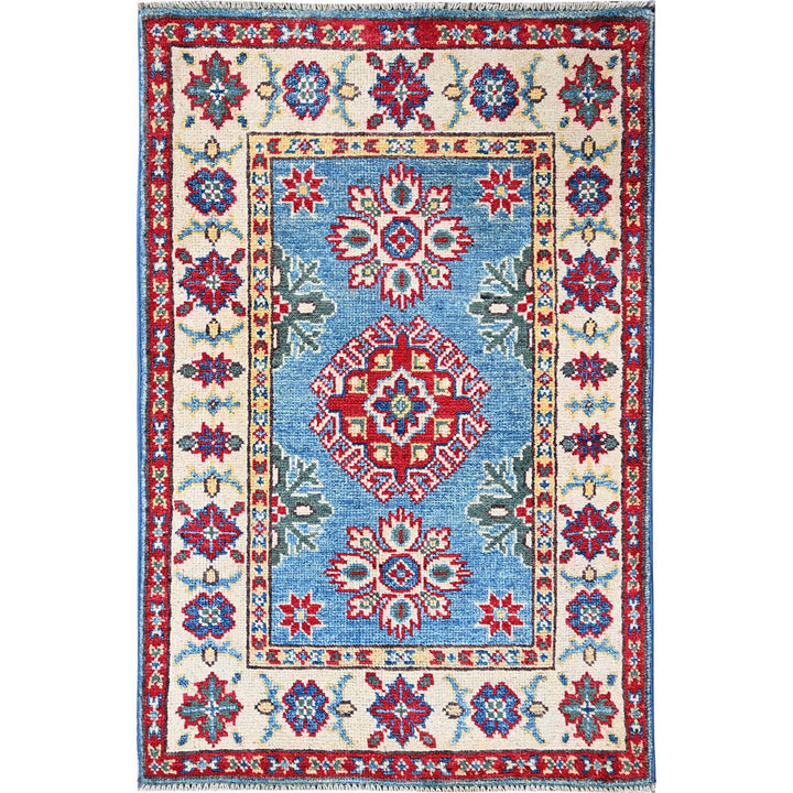 2'0" x 3'0" New Hand Knotted Blue Wool Rectangle Oriental Rug - MOA102375