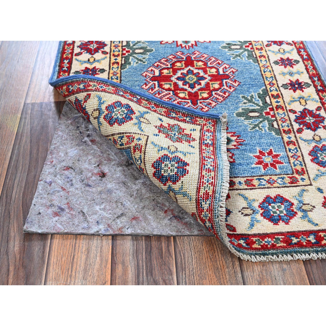 2'0" x 3'0" New Hand Knotted Blue Wool Rectangle Oriental Rug - MOA102375