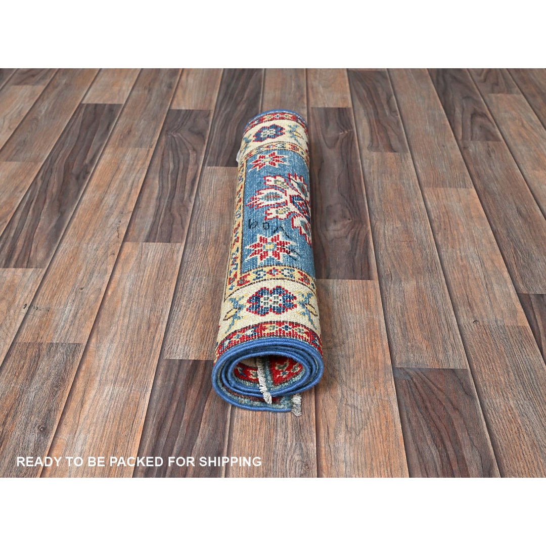 2'0" x 3'0" New Hand Knotted Blue Wool Rectangle Oriental Rug - MOA102375