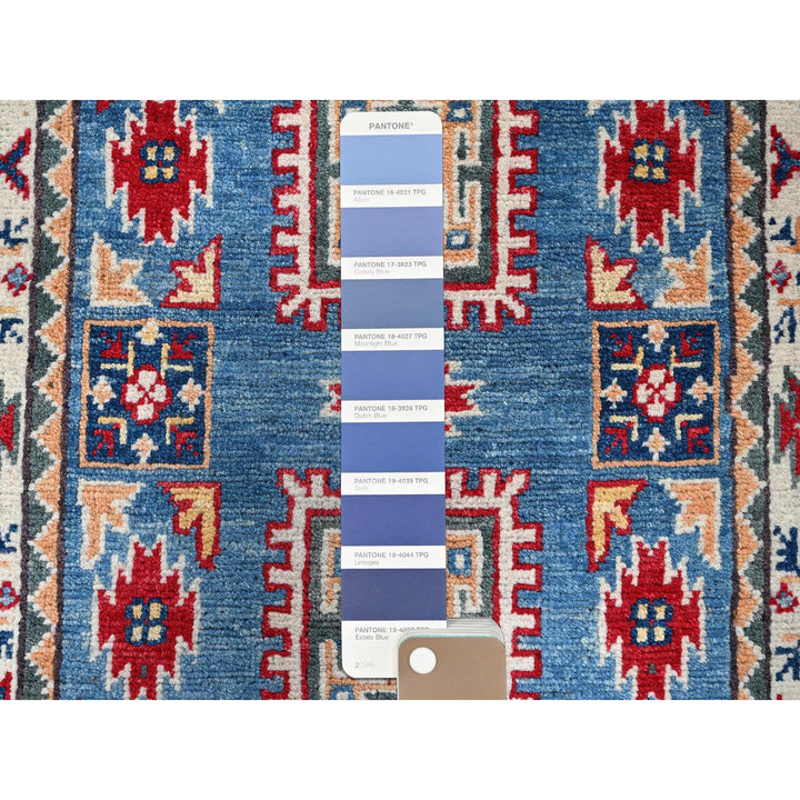 2'0" x 2'11" New Hand Knotted Blue Wool Rectangle Oriental Rug - MOA102376
