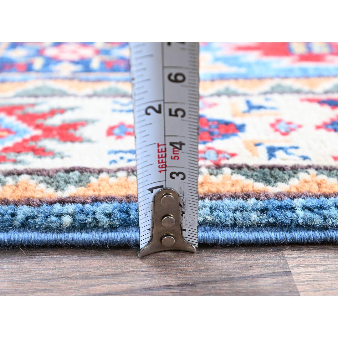 2'0" x 2'11" New Hand Knotted Blue Wool Rectangle Oriental Rug - MOA102376