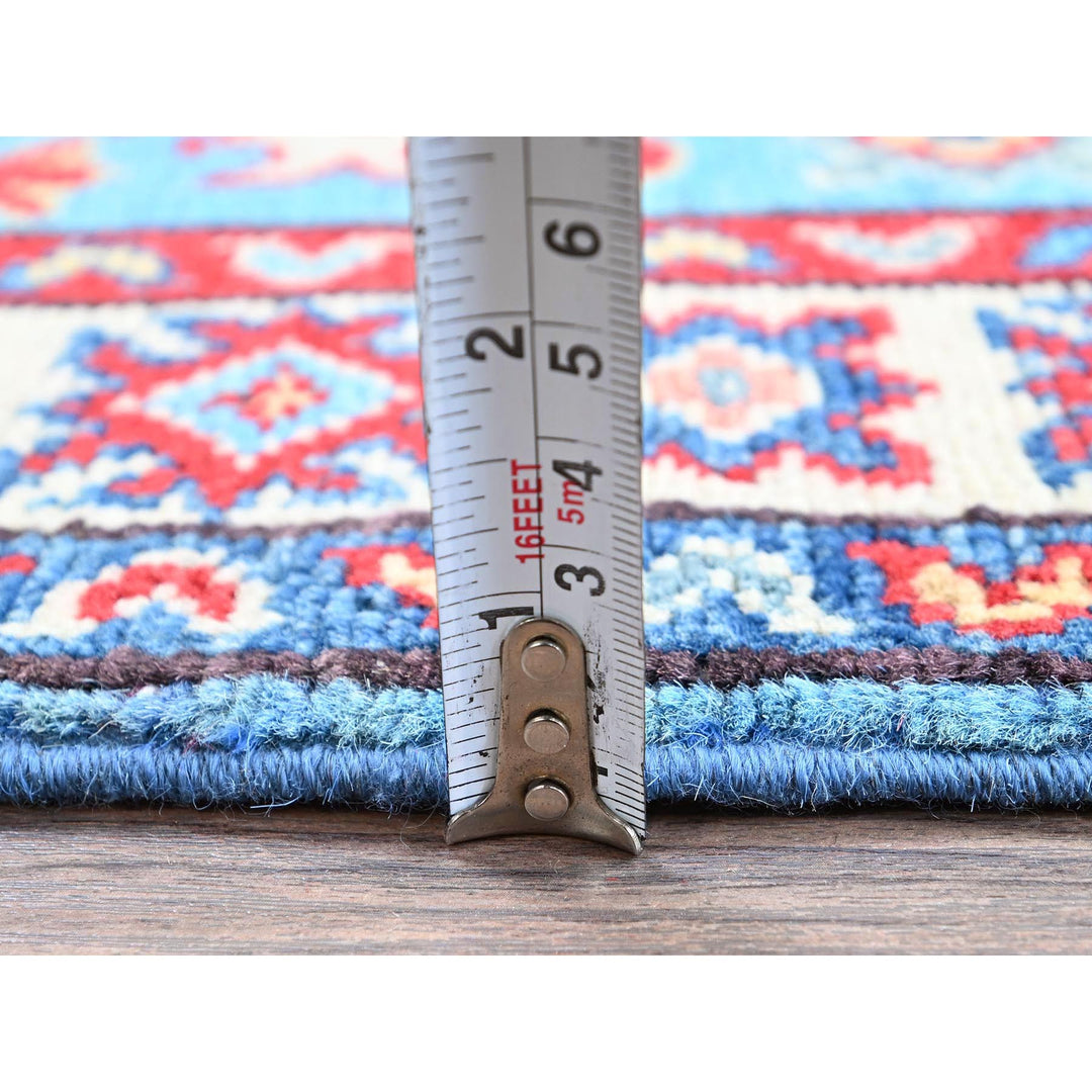 1'11" x 2'10" New Hand Knotted Blue Wool Rectangle Oriental Rug - MOA102377
