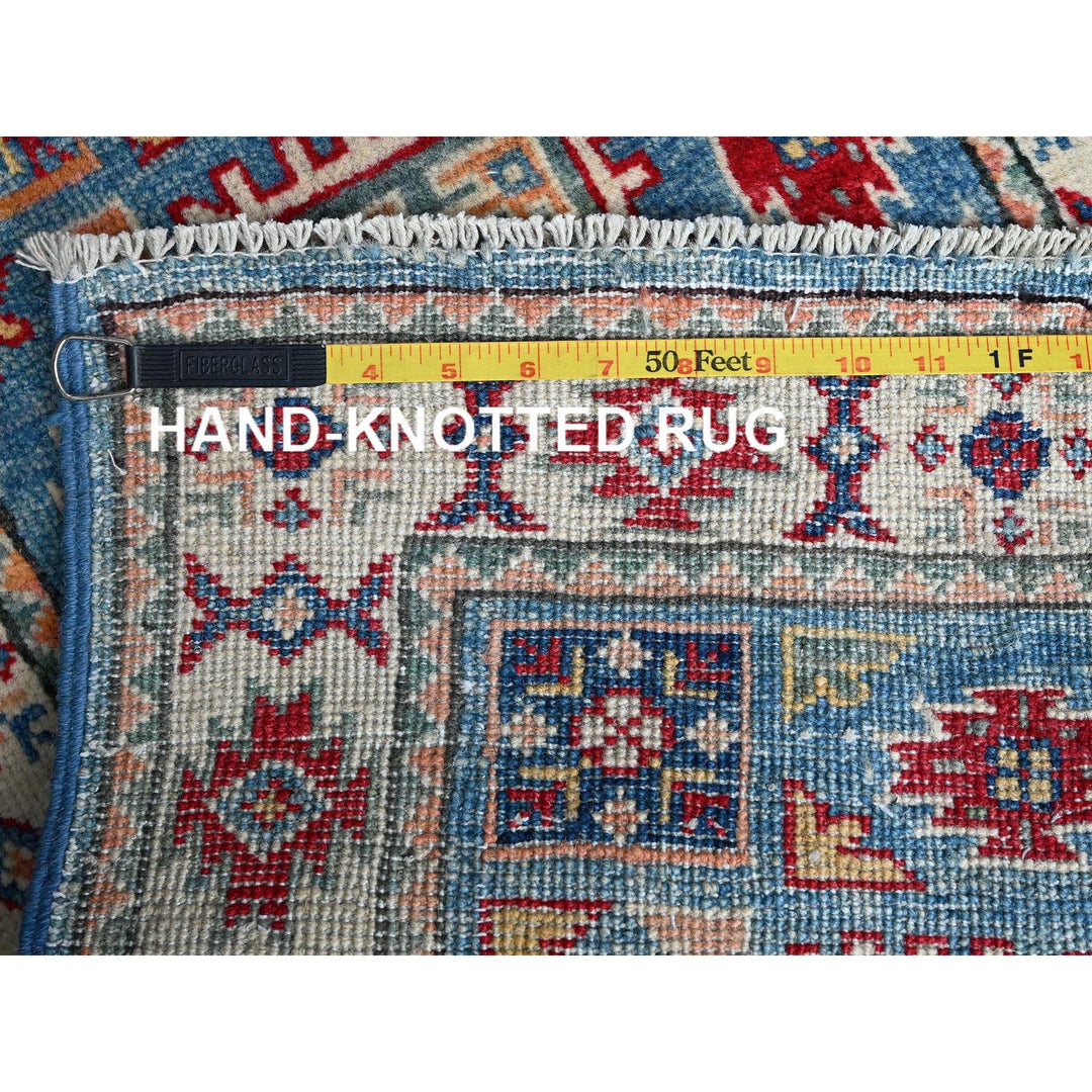 1'10" x 3'0" New Hand Knotted Blue Wool Rectangle Oriental Rug - MOA102378